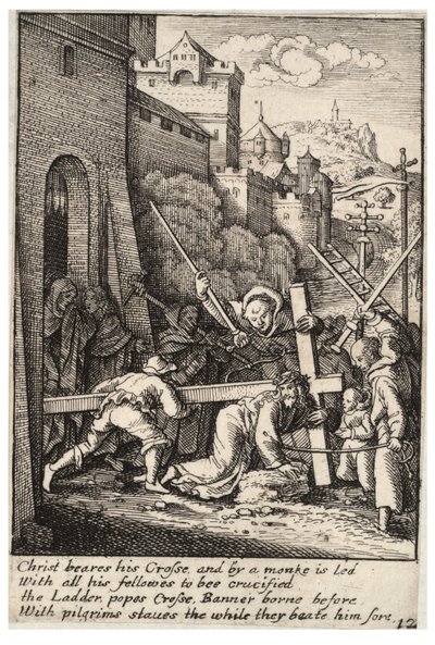 Carrying the Cross by Wenceslaus Hollar